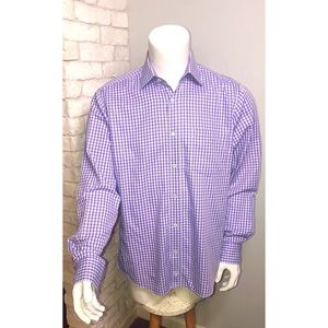 Bugatchi UOMO Dress Shirt Purple Mens Large EUC